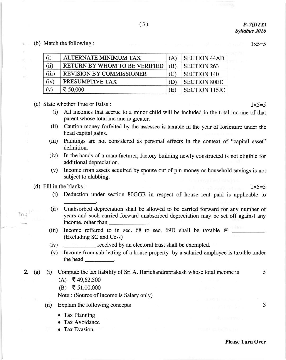 ICMAI June 2018 Direct Taxation Question Paper (Intermediate) - Page 3