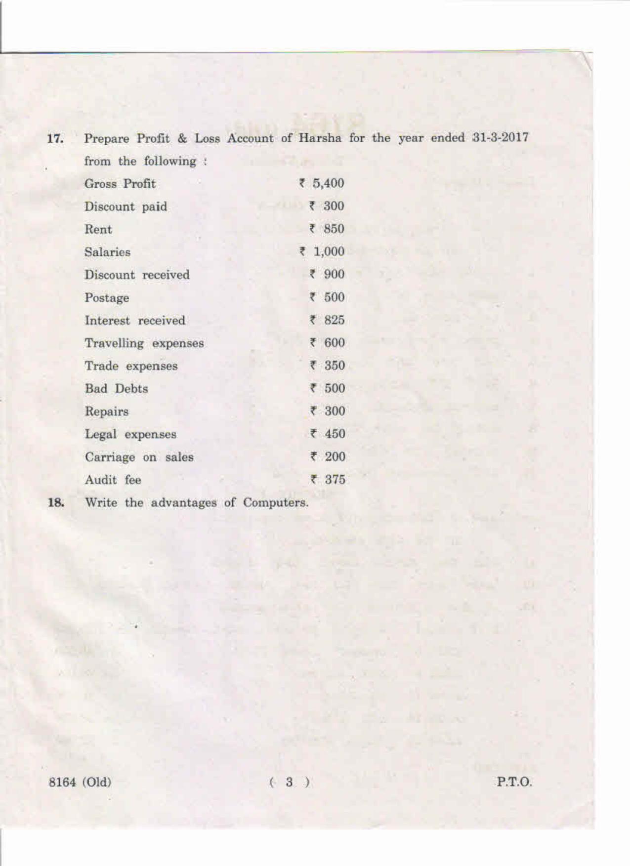 AP Inter 1st Year Accountancy and Computers-I (Old) May-2019-Vocational Question Paper - Page 3
