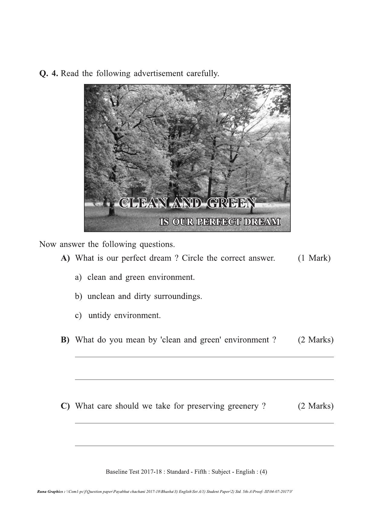 Maharashtra Board Class 5 English इंग्रजी Set A (संच-अ) Question Bank - Page 4