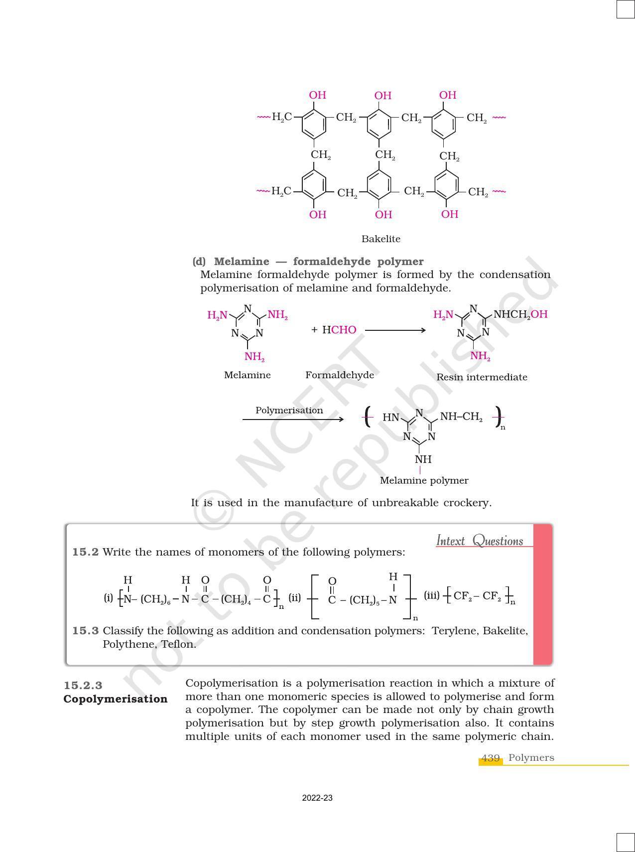 NCERT Book for Class 12 Chemistry Chapter 15 Polymers - Page 7