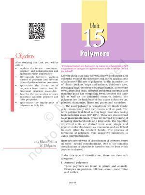 NCERT Book for Class 12 Chemistry Chapter 15 Polymers