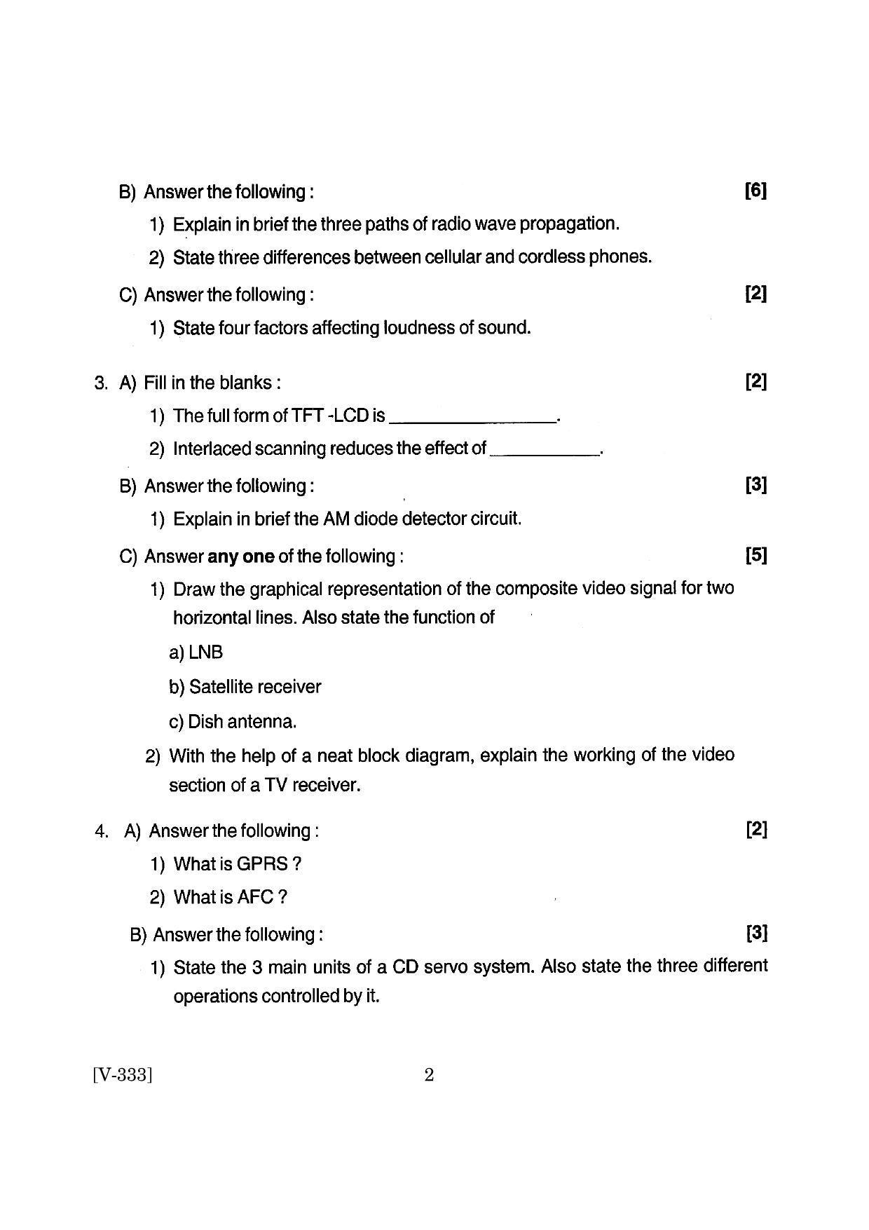 Goa Board Class 12 Applied and Consumer Electronics  2019 (March 2019) Question Paper - Page 2