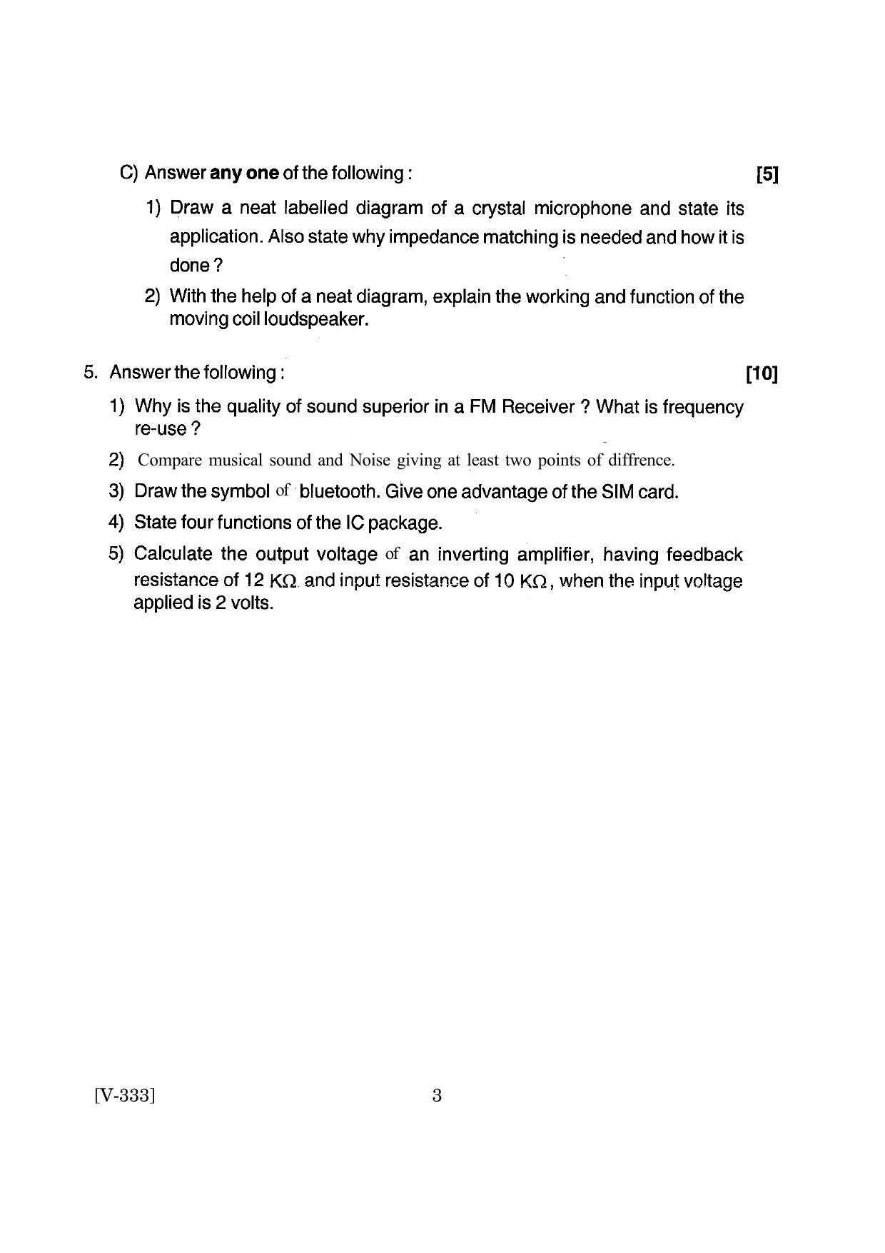 Goa Board Class 12 Applied and Consumer Electronics  2019 (March 2019) Question Paper - Page 3