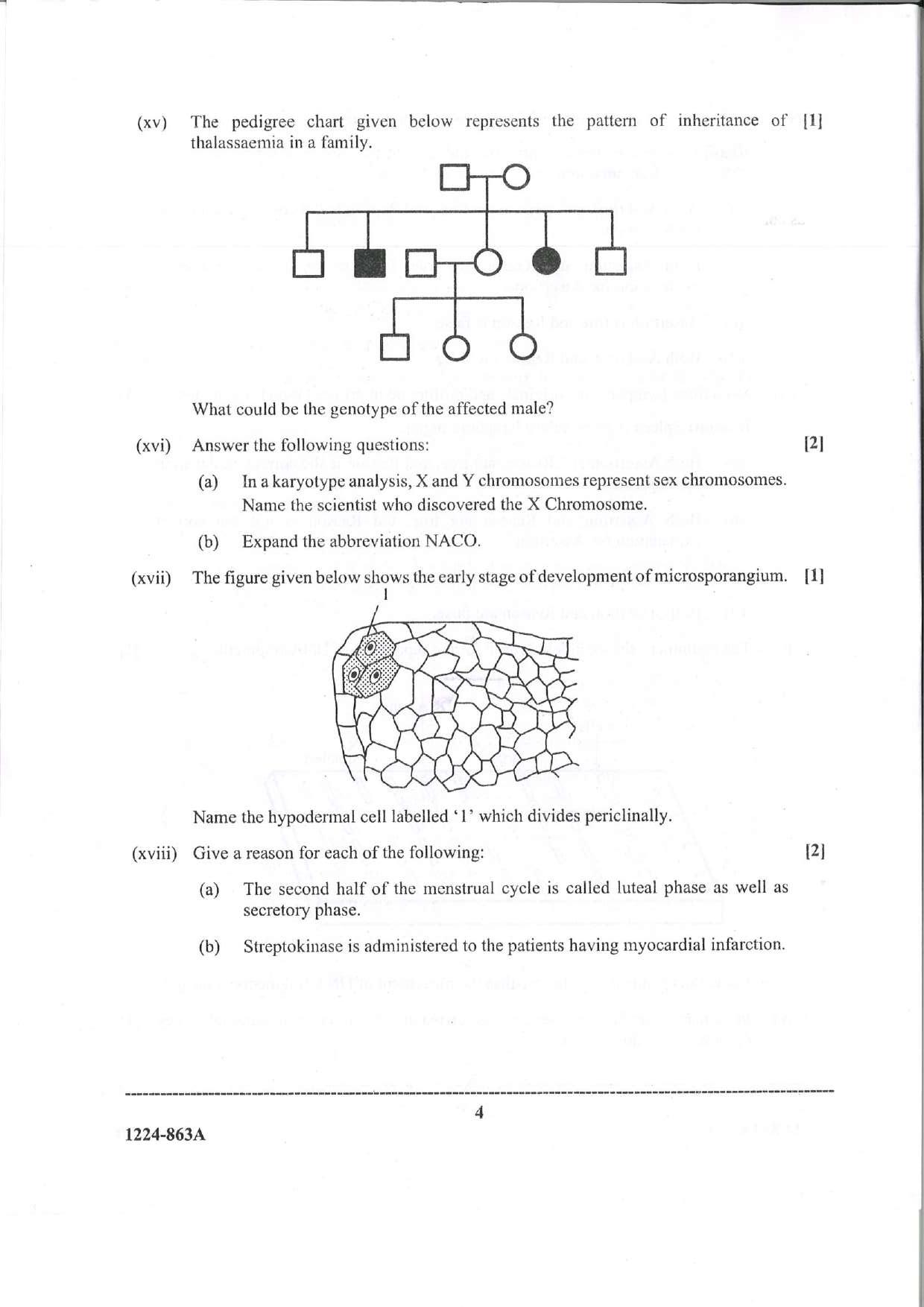 ISC Class 12 Biology 2024 Question Paper - Page 4