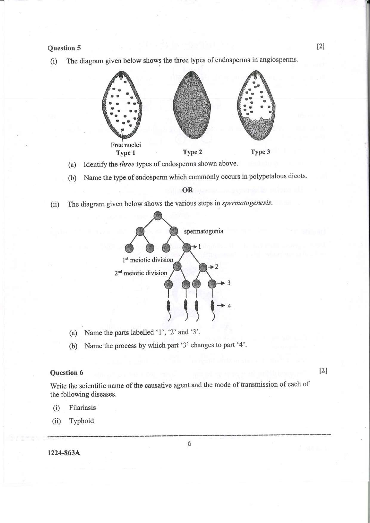 ISC Class 12 Biology 2024 Question Paper - Page 6