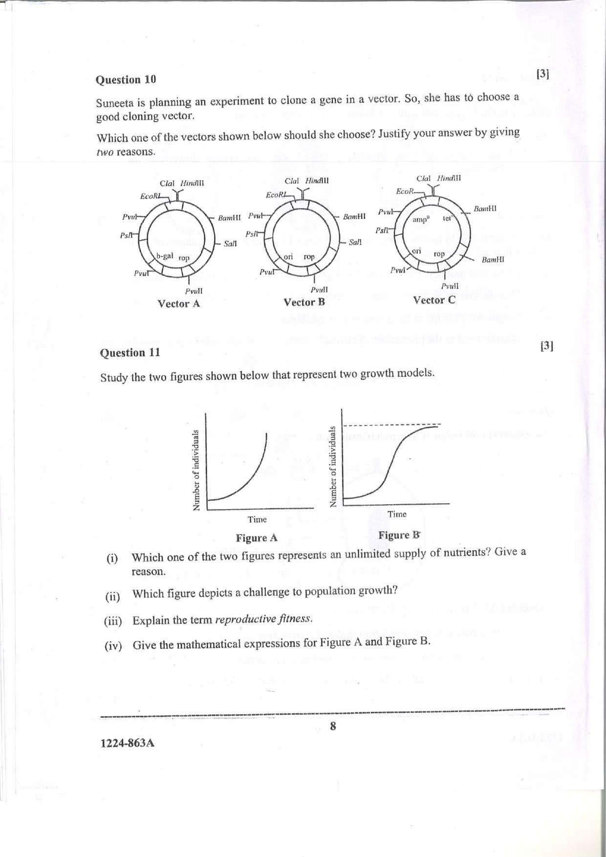 ISC Class 12 Biology 2024 Question Paper - Page 8
