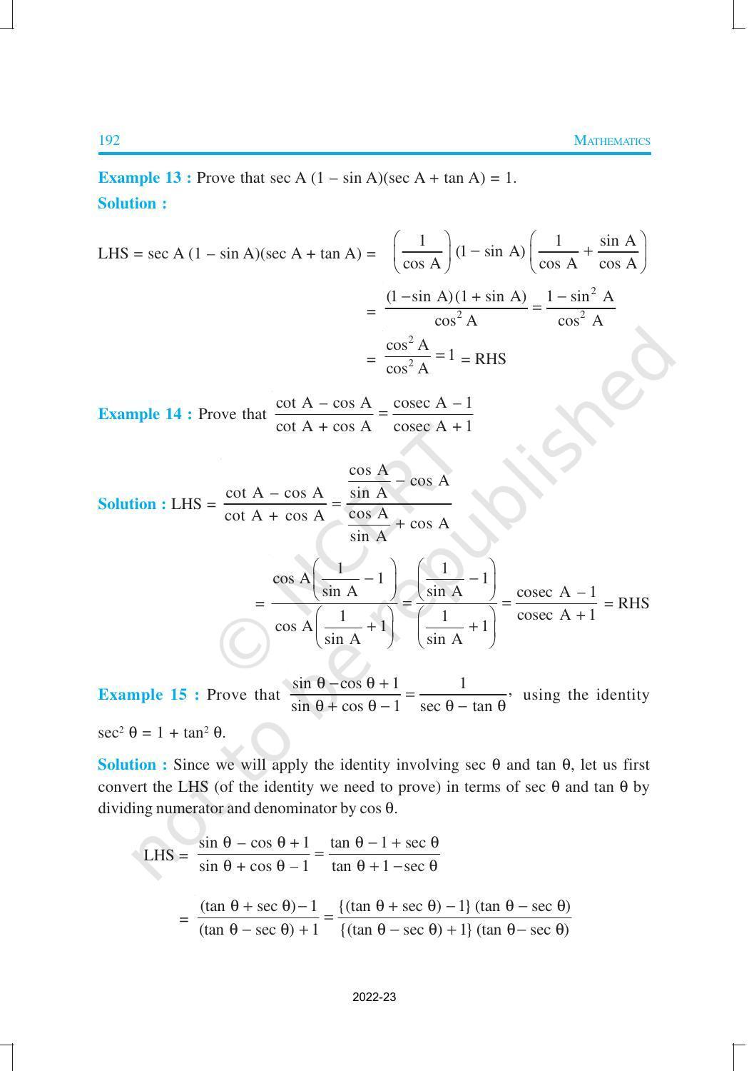 NCERT Book for Class 10 Maths Chapter 8 Introduction to Trigonometry - Page 20