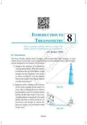 NCERT Book for Class 10 Maths Chapter 8 Introduction to Trigonometry