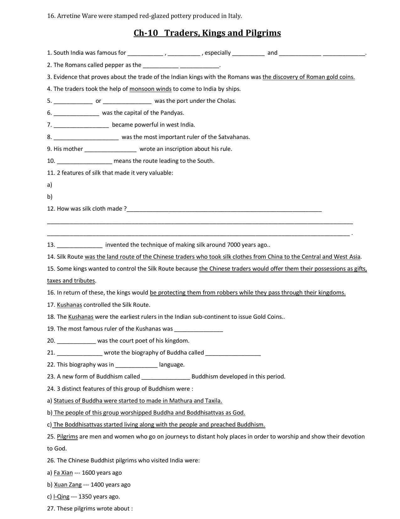 CBSE Worksheets for Class 6 Social Science History Assignment 2 - Page 2