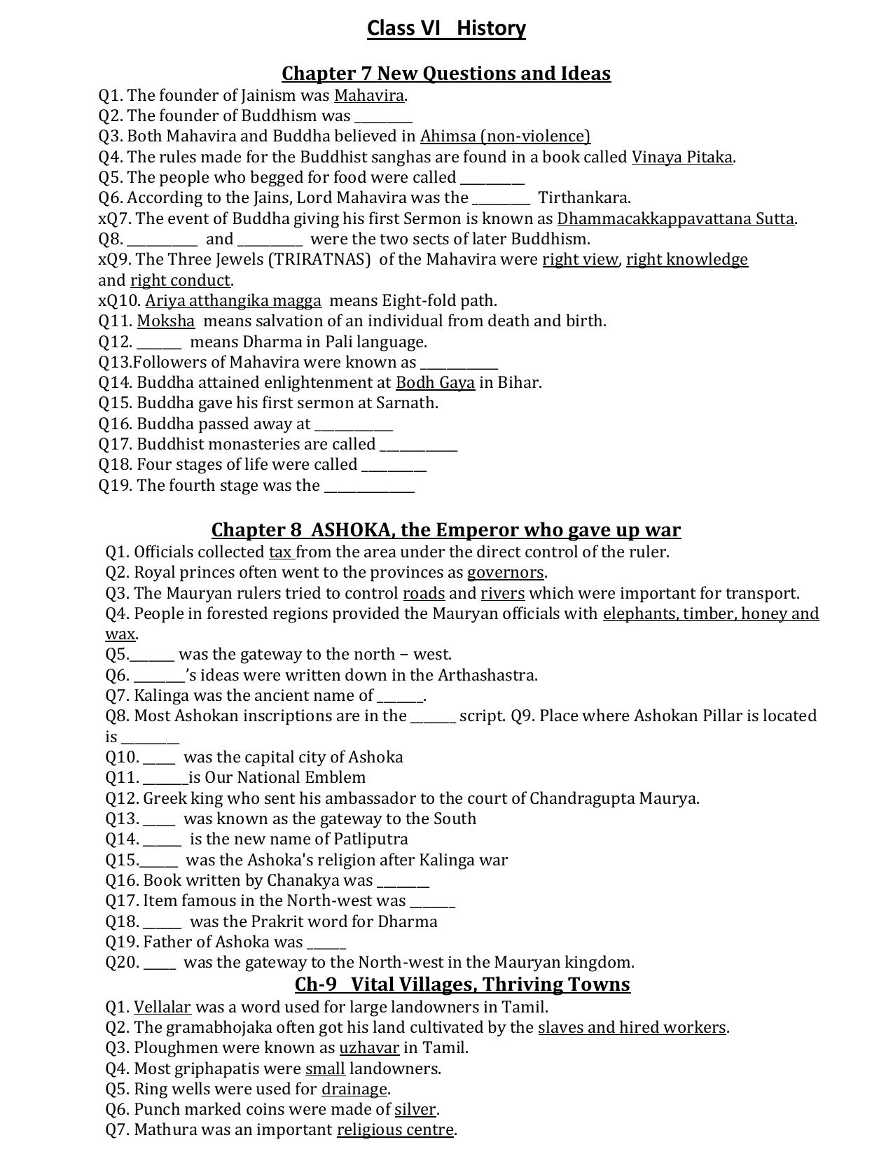 CBSE Worksheets for Class 6 Social Science History Assignment 2 - Page 5