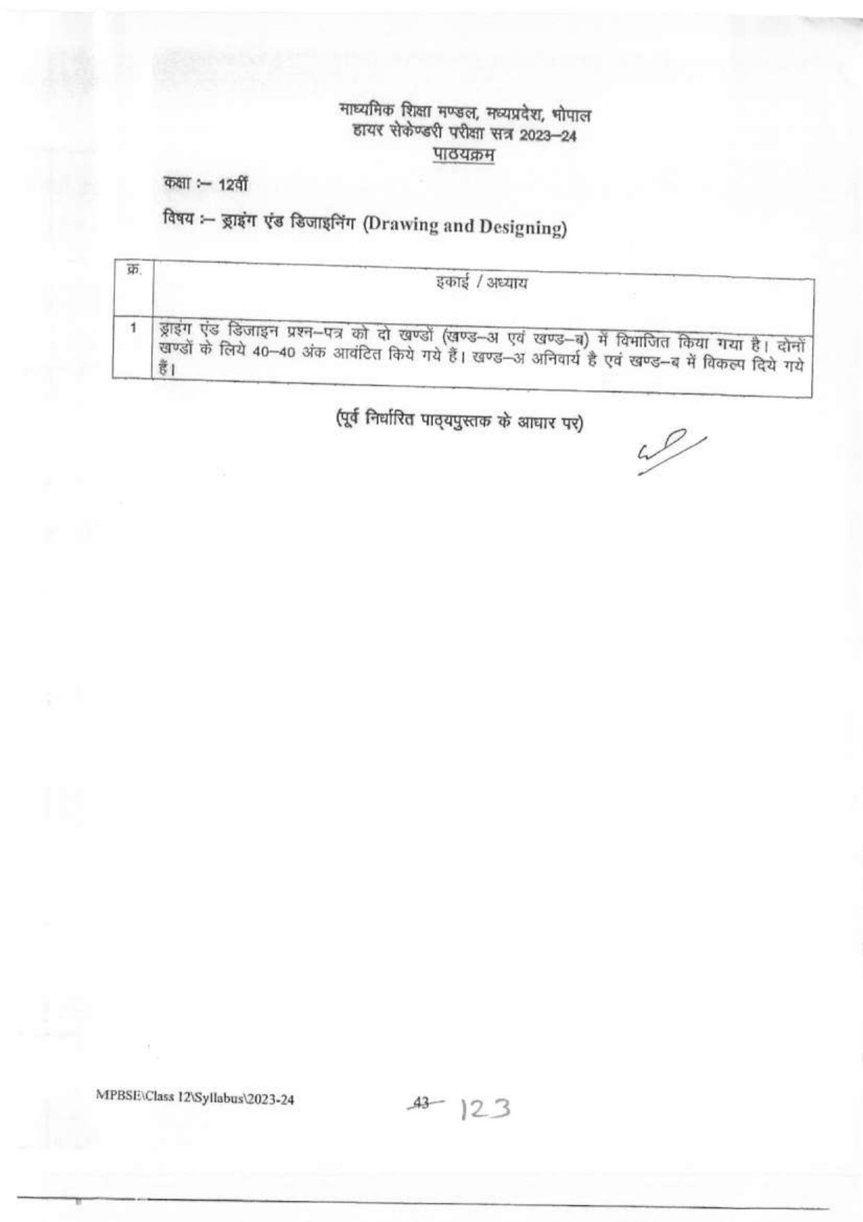 MP Board Class 12 Syllabus - Page 44