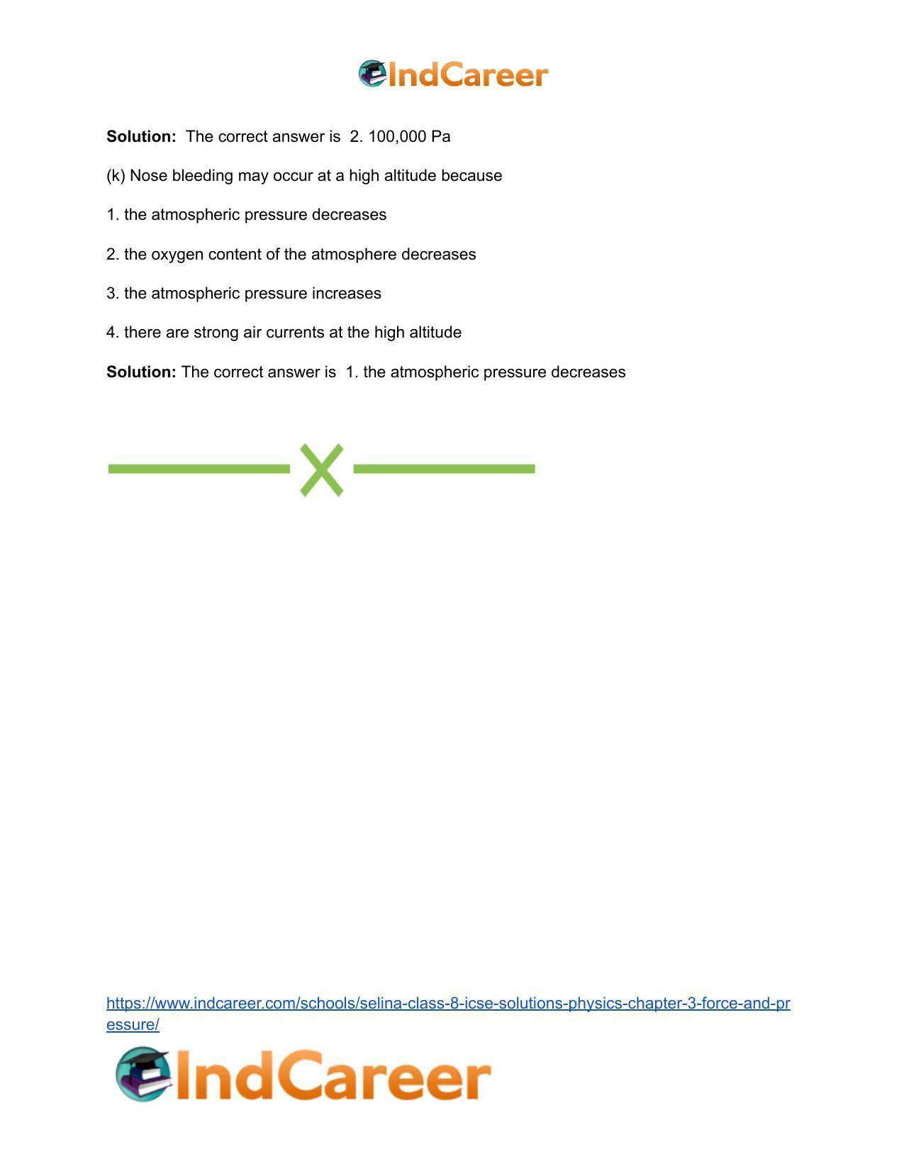 Selina Class 8 ICSE Solutions Physics : Chapter 3- Force and Pressure - Page 8