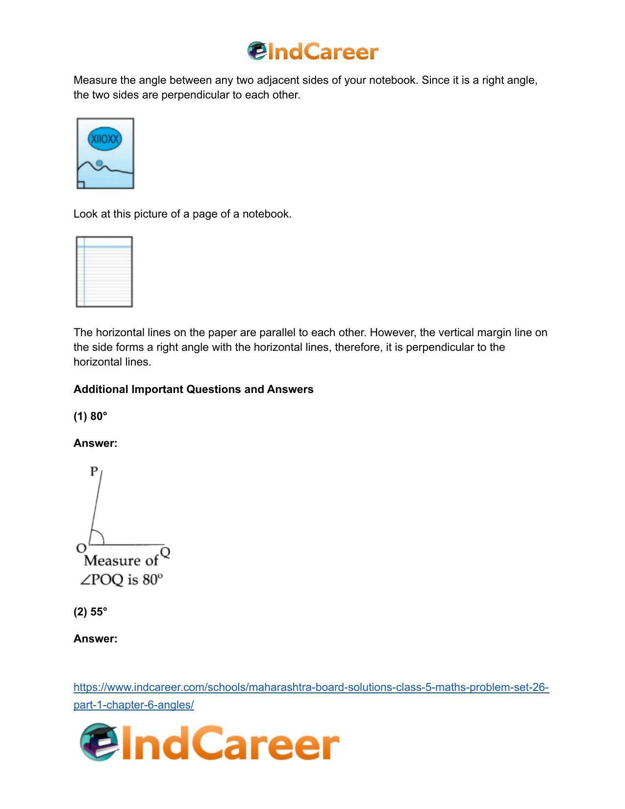 Maharashtra Board Solutions Class 5-Maths (Problem Set 26) - Part 1: Chapter 6- Angles - Page 9