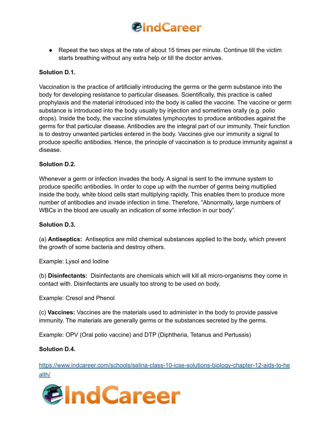 Selina Class 10 ICSE Solutions Biology : Chapter 12- Aids To Health - Page 7
