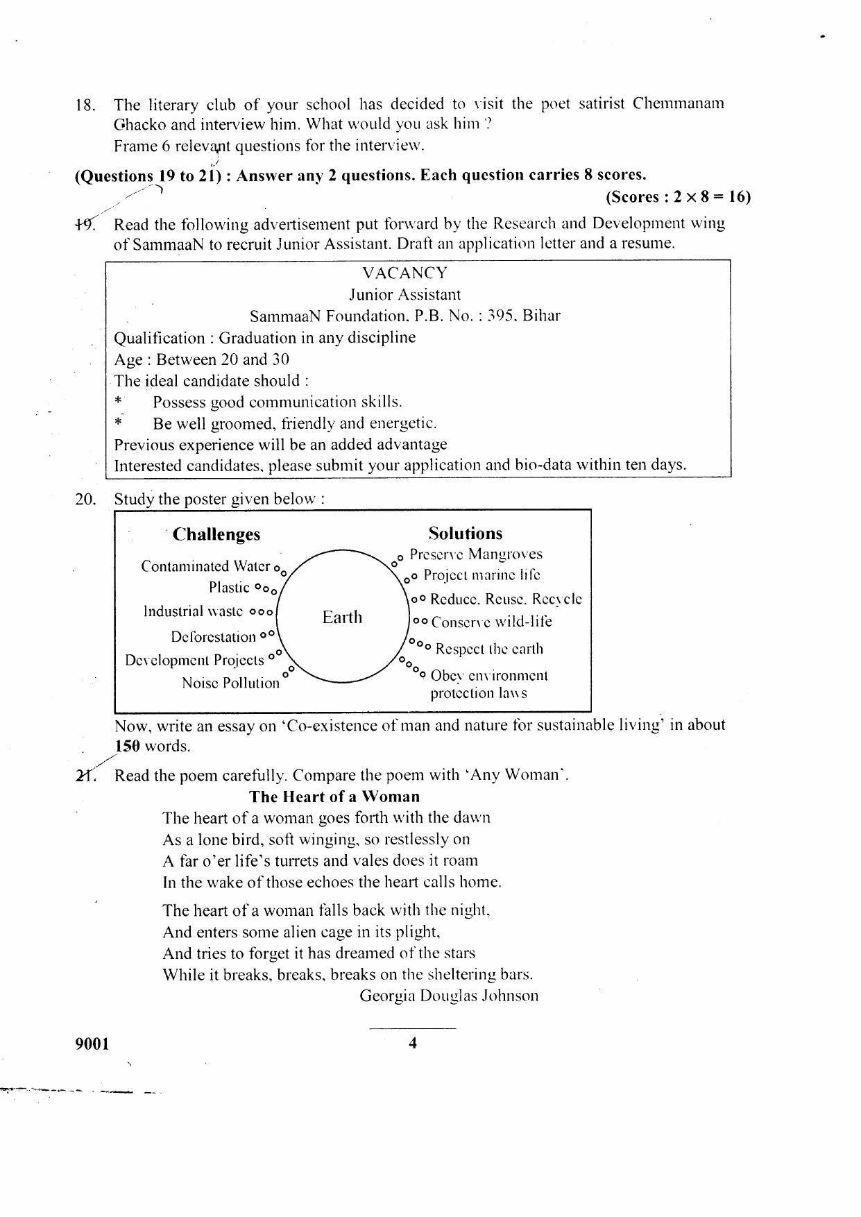Kerala Plus Two 2018 English Question Paper - Page 4