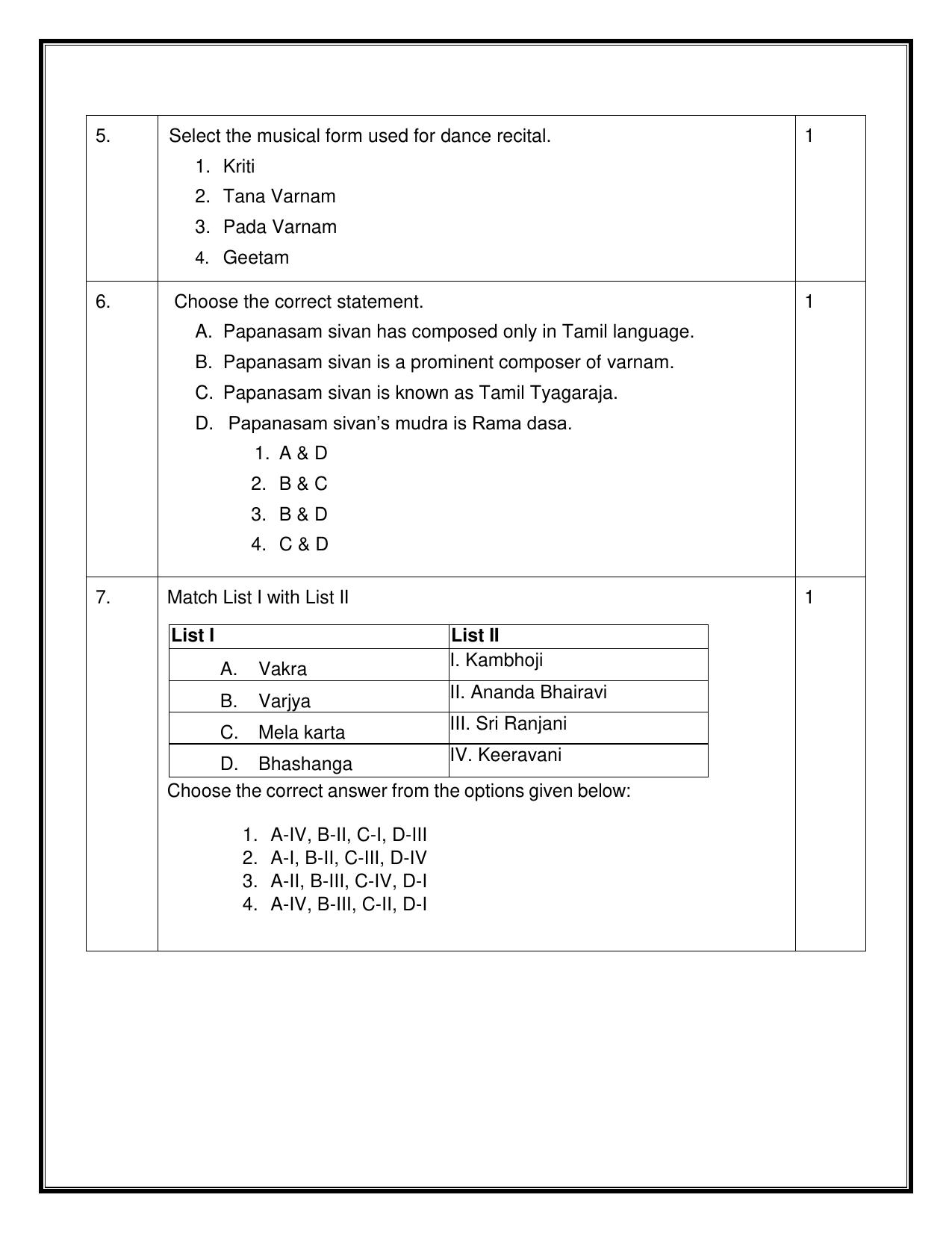 CBSE Class 10 Carnatic Music-Vocal Sample Paper 2025 - Page 2