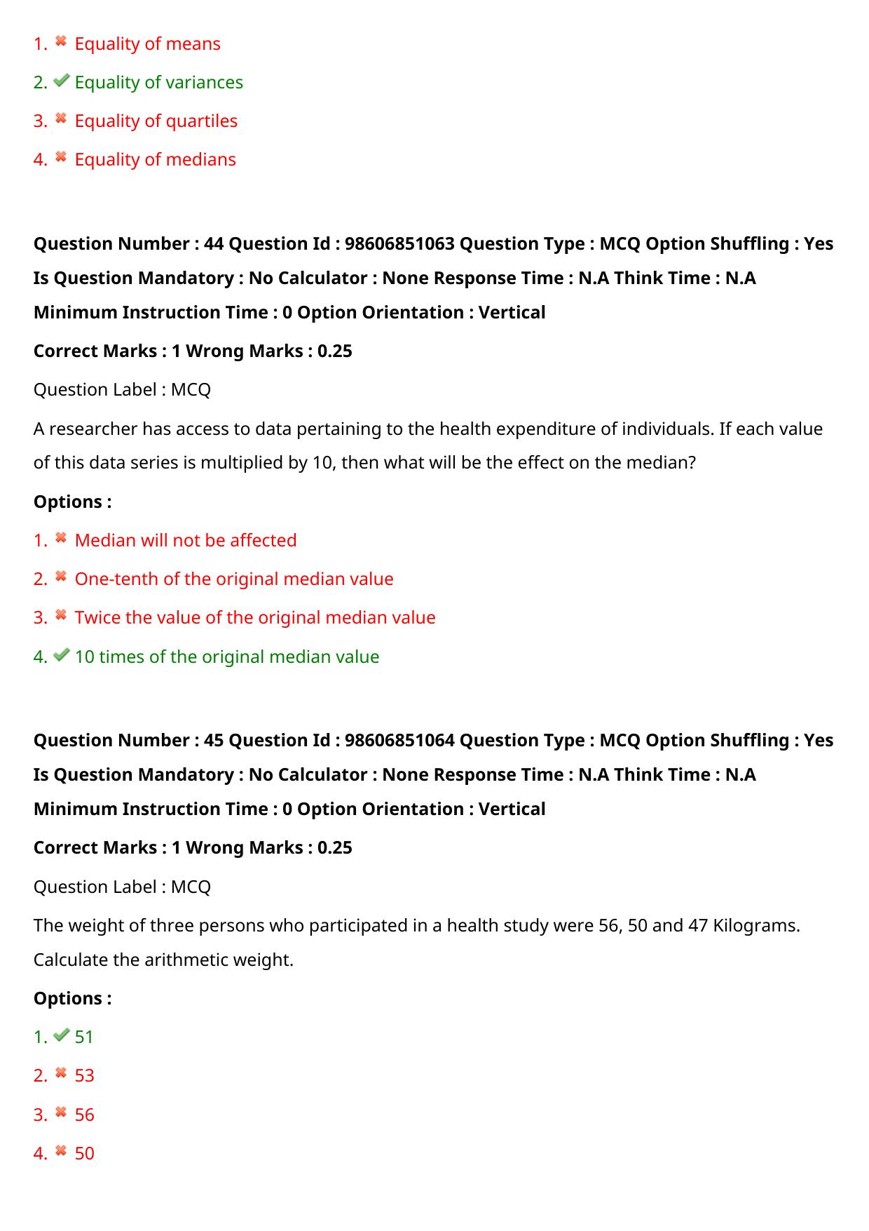 ICMR JRF 2022 Question Paper with Answers - Page 23