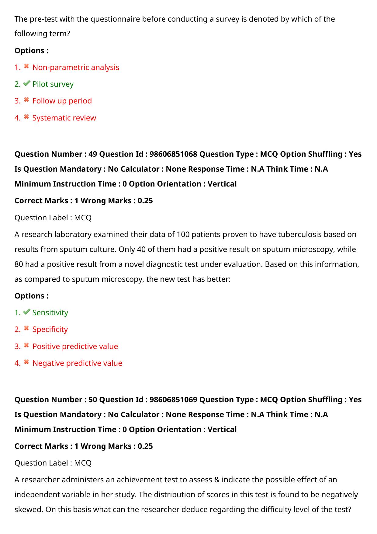 ICMR JRF 2022 Question Paper with Answers - Page 25