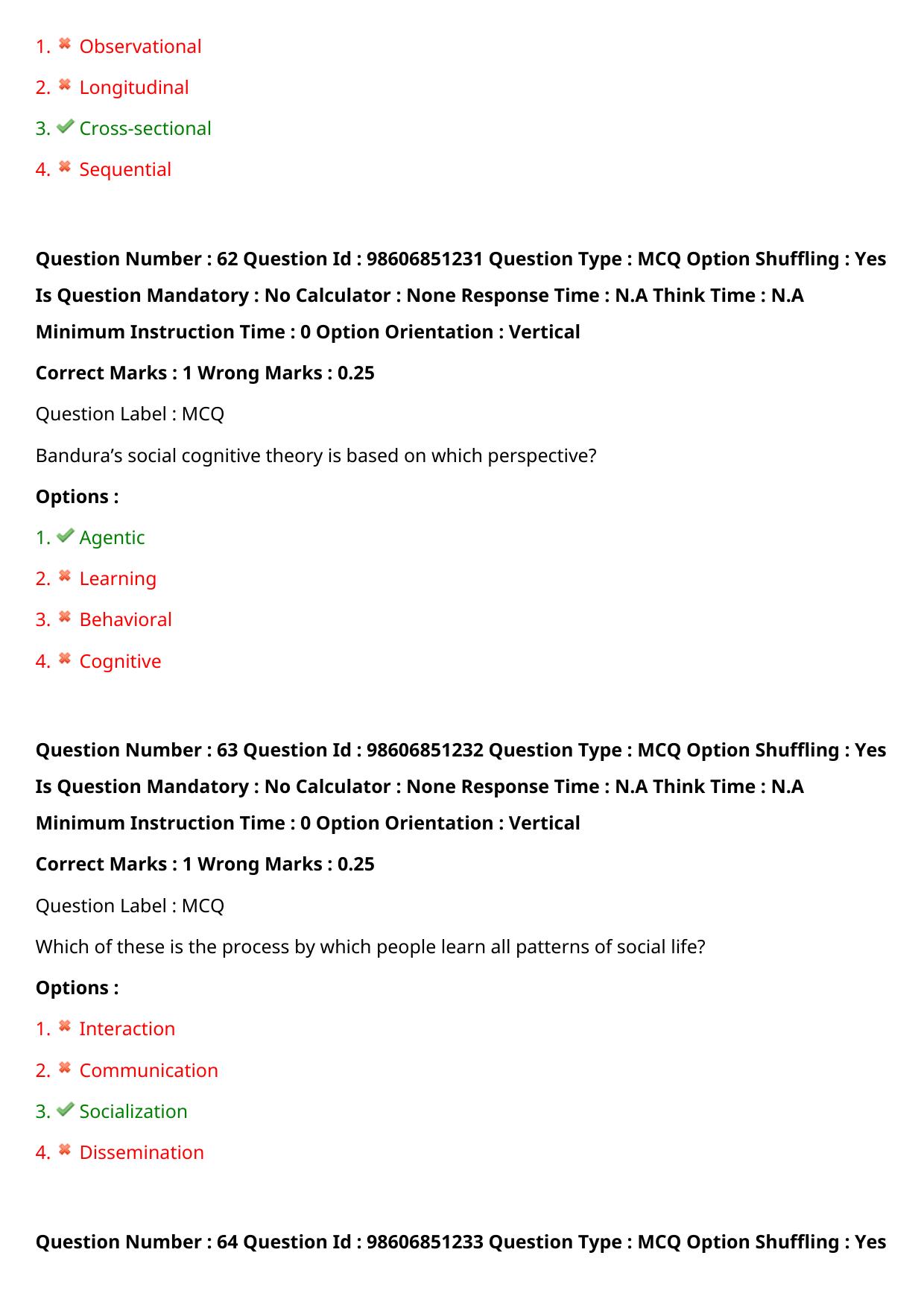 ICMR JRF 2022 Question Paper with Answers - Page 97