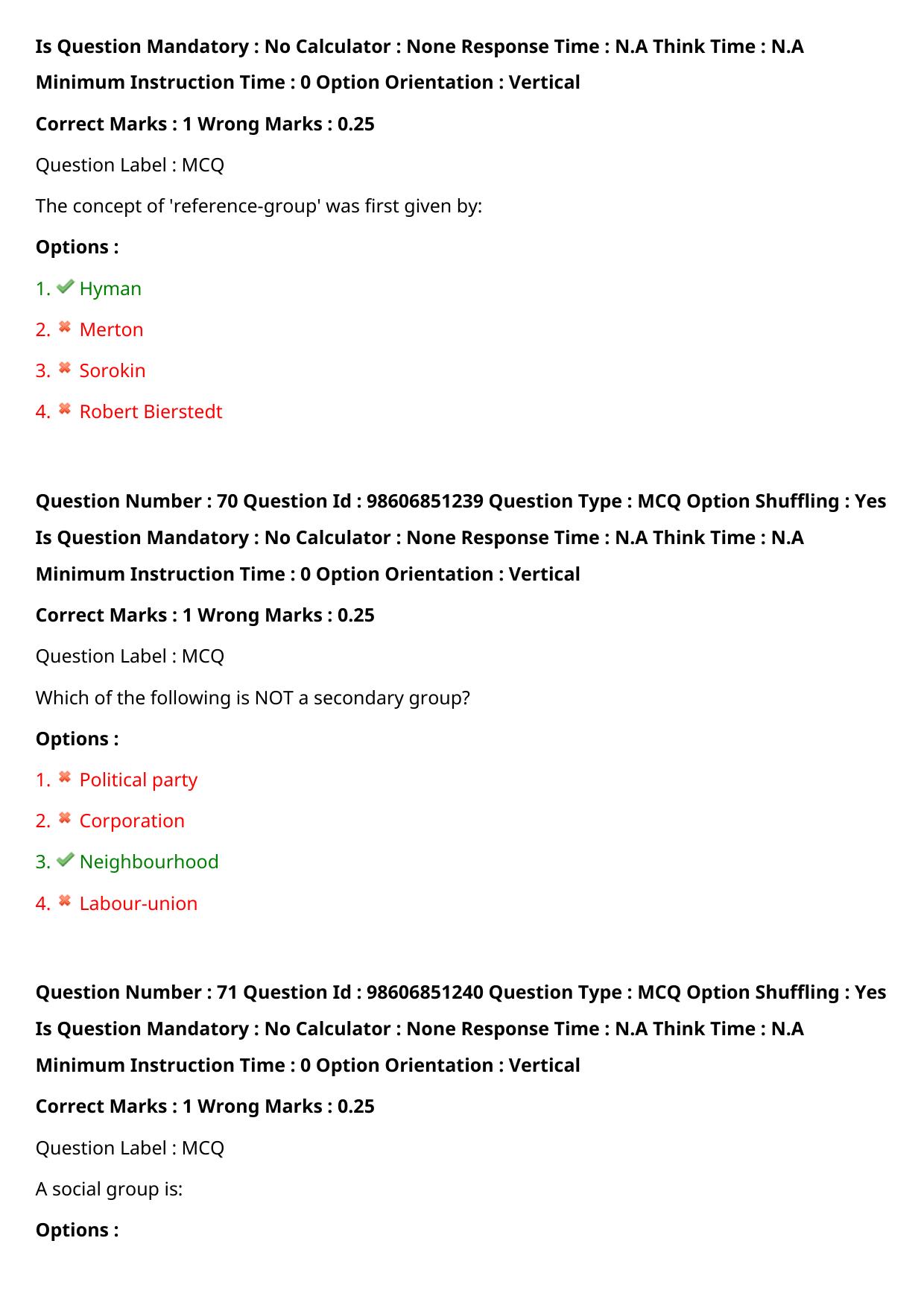 ICMR JRF 2022 Question Paper with Answers - Page 100