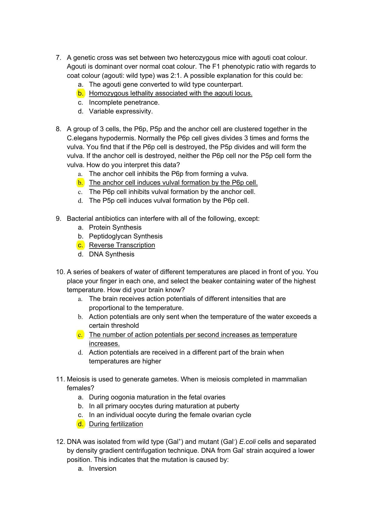 TIFR GS 2021 Biology Question Paper - Page 12