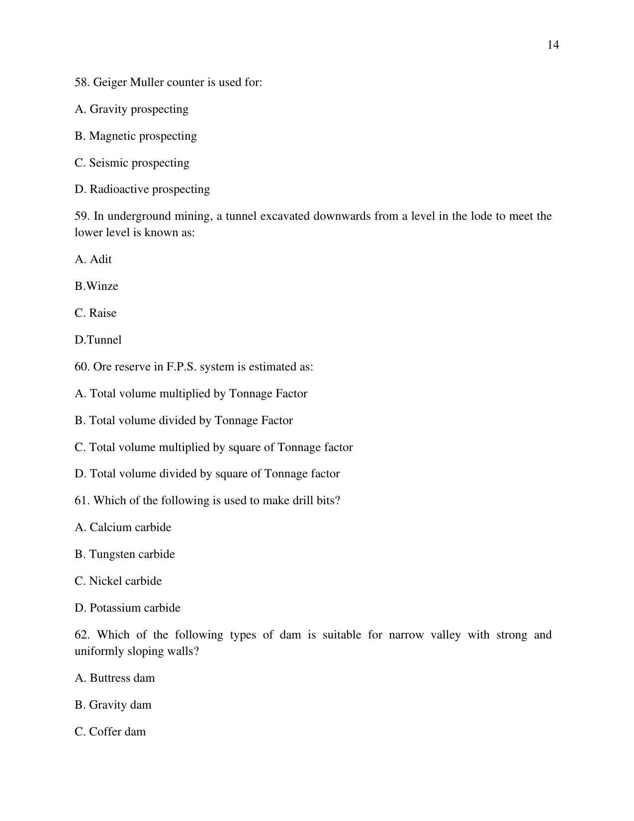 Odisha CPET 2021 GEOLOGY Question Paper - Page 14