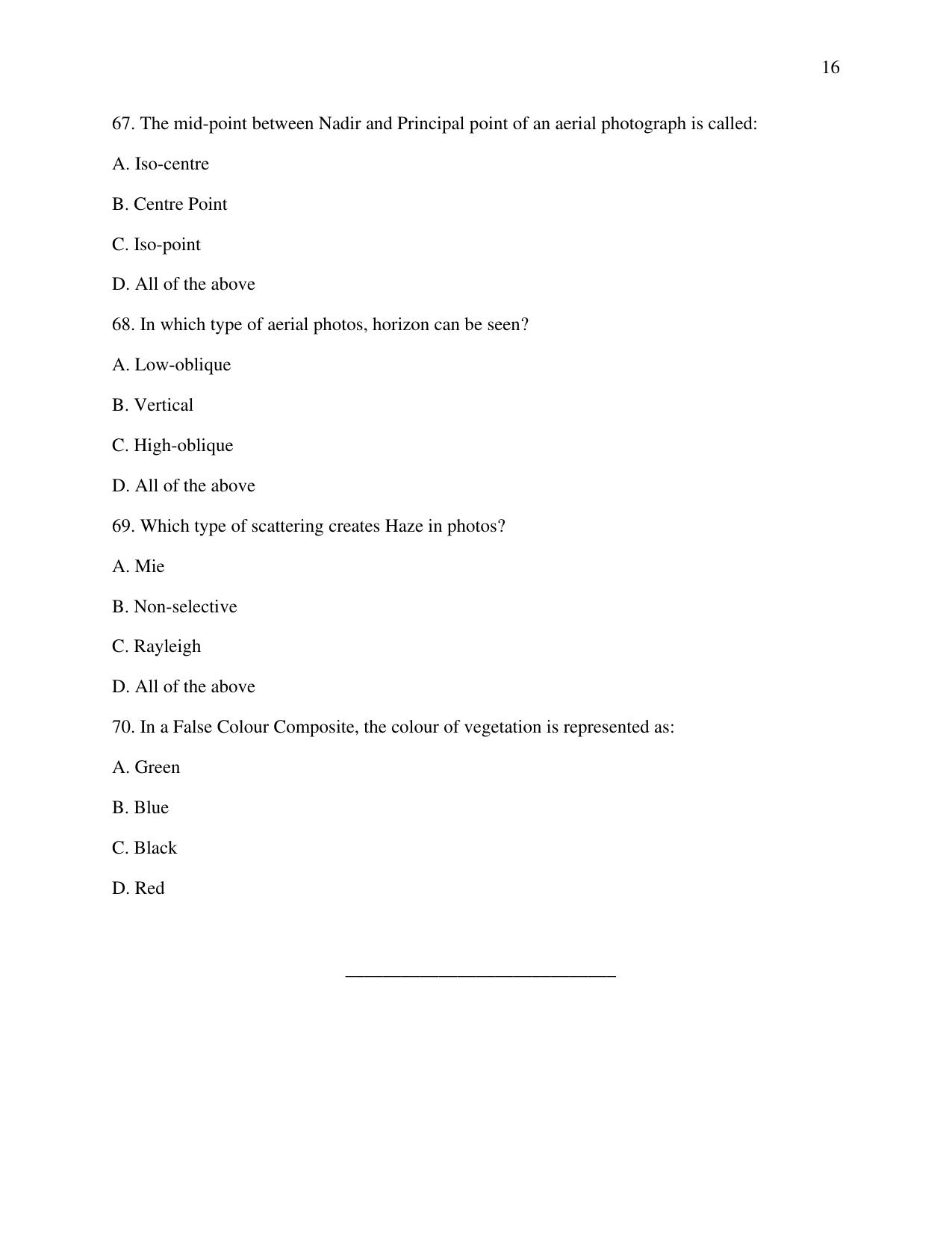 Odisha CPET 2021 GEOLOGY Question Paper - Page 16