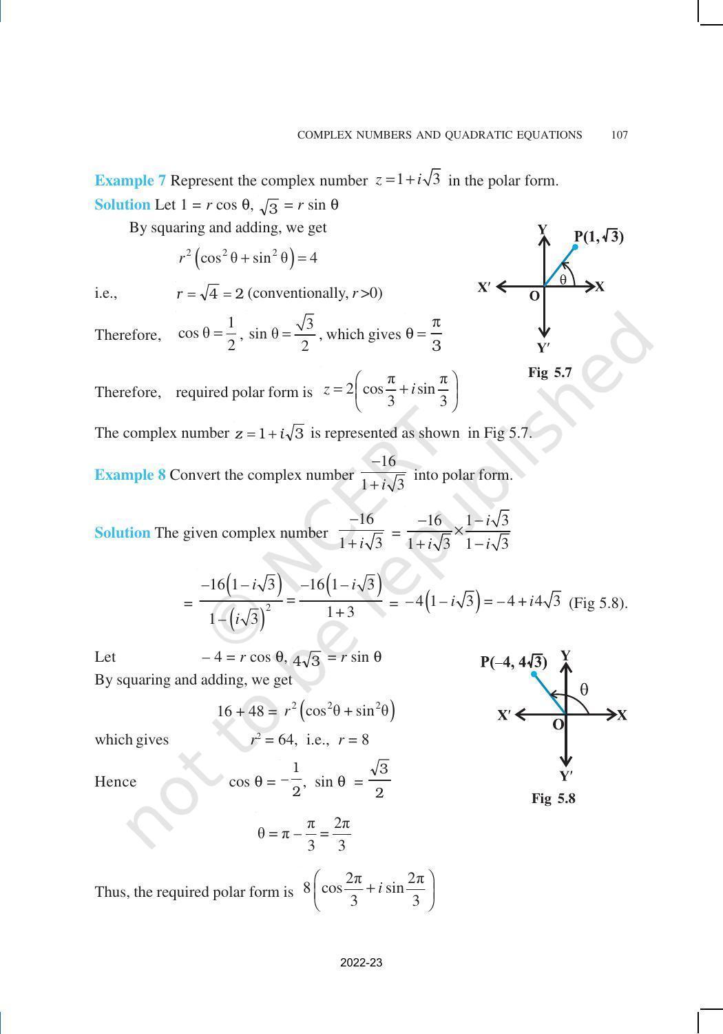 NCERT Book for Class 11 Maths Chapter 5 Complex Numbers and Quadratic Equations - Page 11