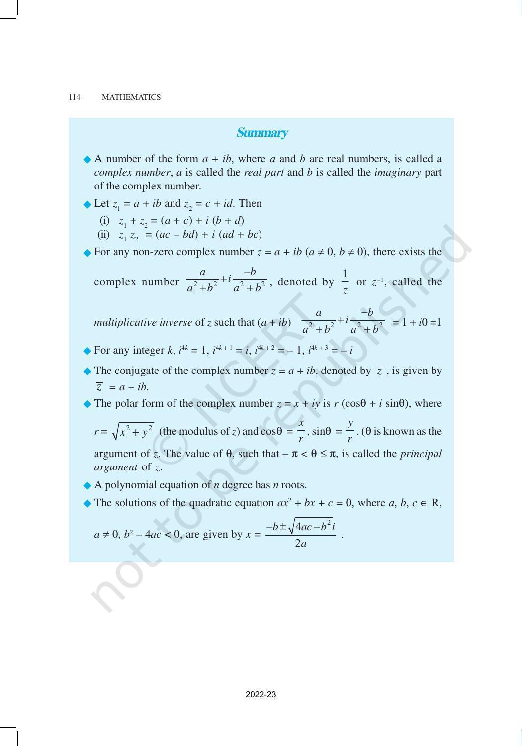 NCERT Book for Class 11 Maths Chapter 5 Complex Numbers and Quadratic Equations - Page 18