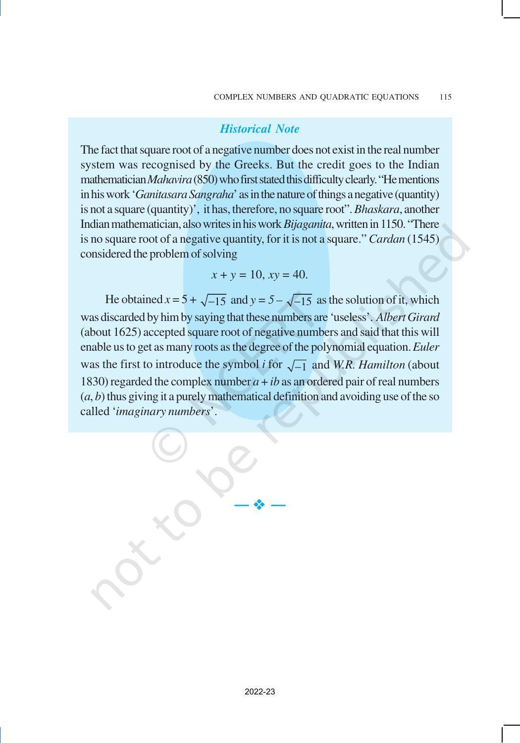 NCERT Book for Class 11 Maths Chapter 5 Complex Numbers and Quadratic Equations - Page 19