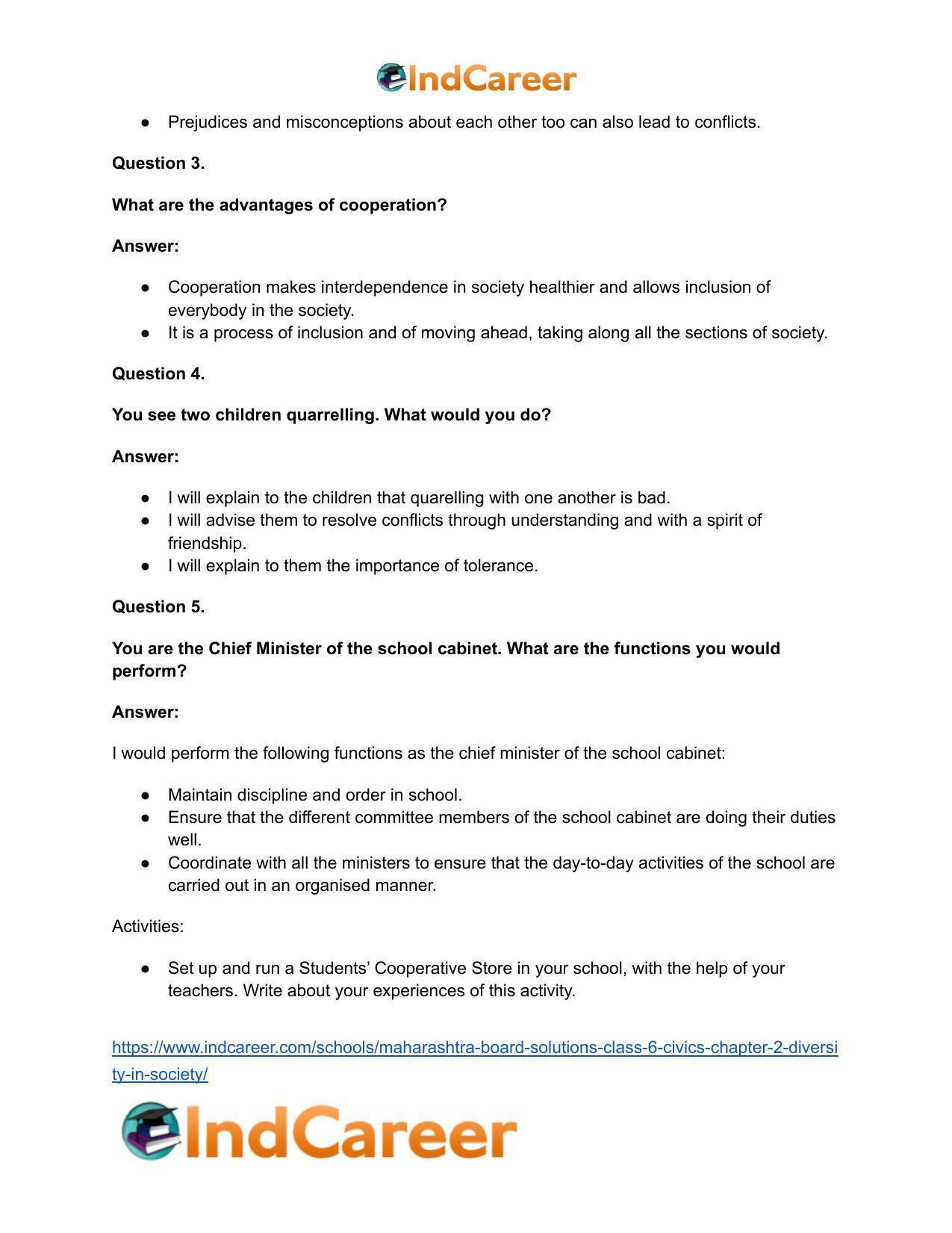 Maharashtra Board Solutions Class 6-Civics: Chapter 2- Diversity in Society - Page 4