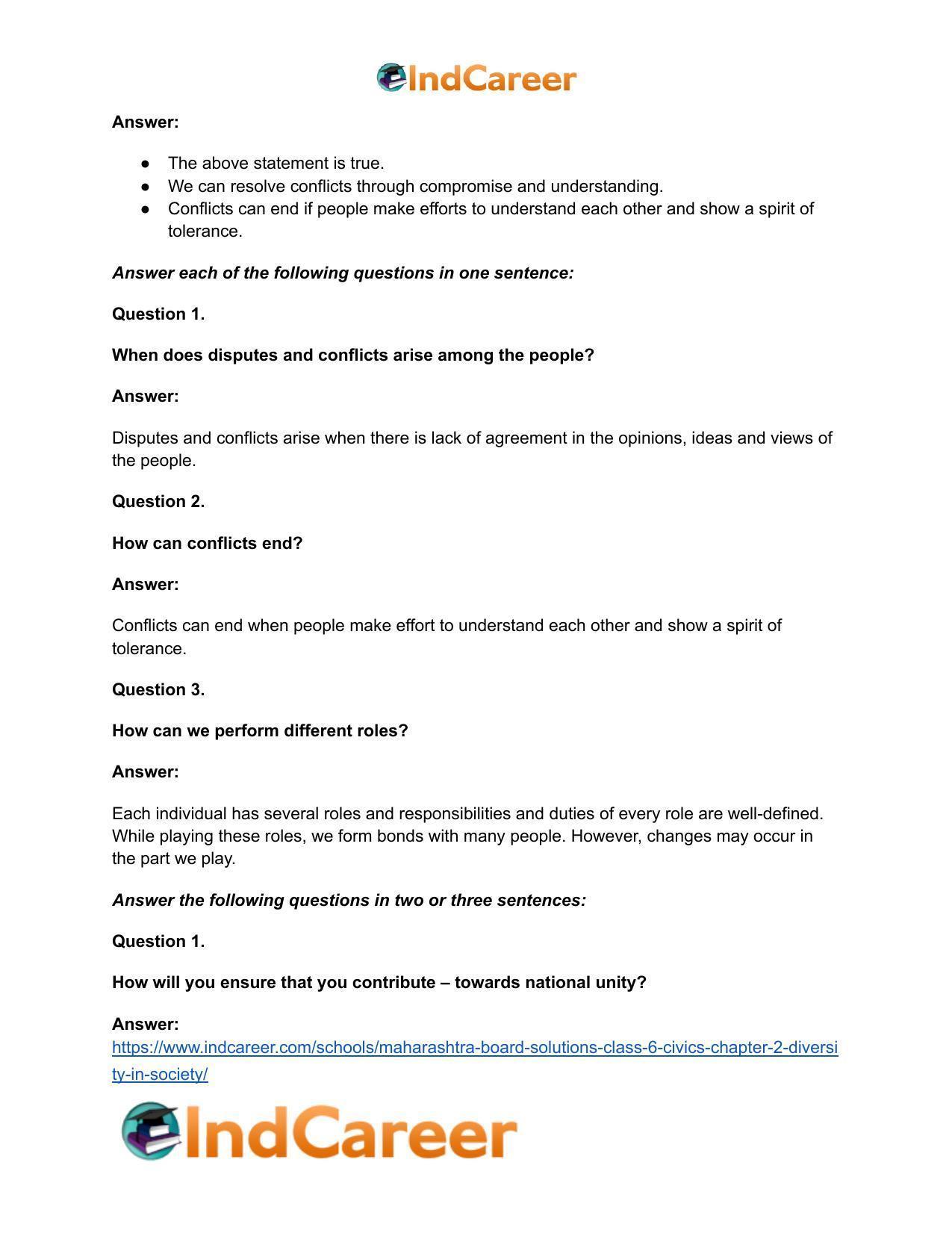 Maharashtra Board Solutions Class 6-Civics: Chapter 2- Diversity in Society - Page 8