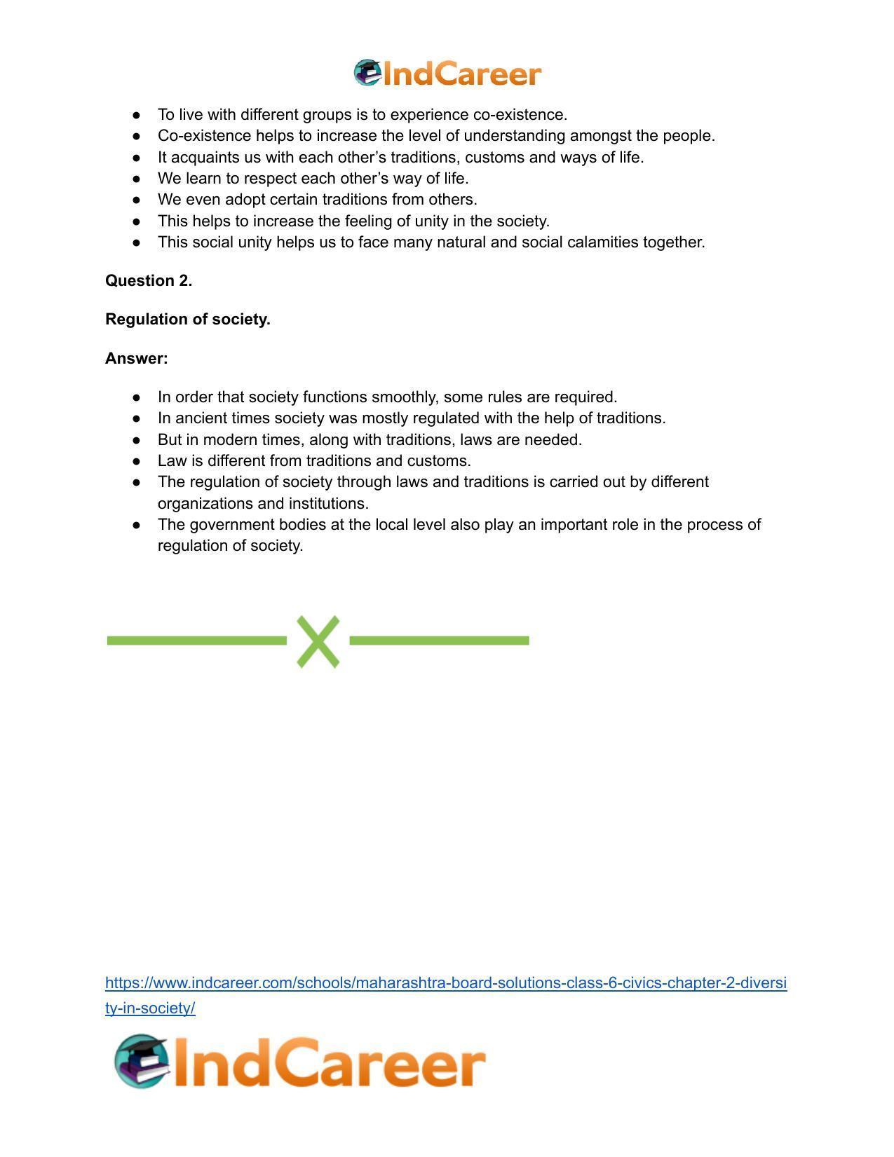 Maharashtra Board Solutions Class 6-Civics: Chapter 2- Diversity in Society - Page 10