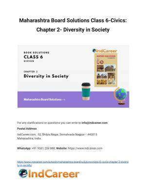 Maharashtra Board Solutions Class 6-Civics: Chapter 2- Diversity in Society