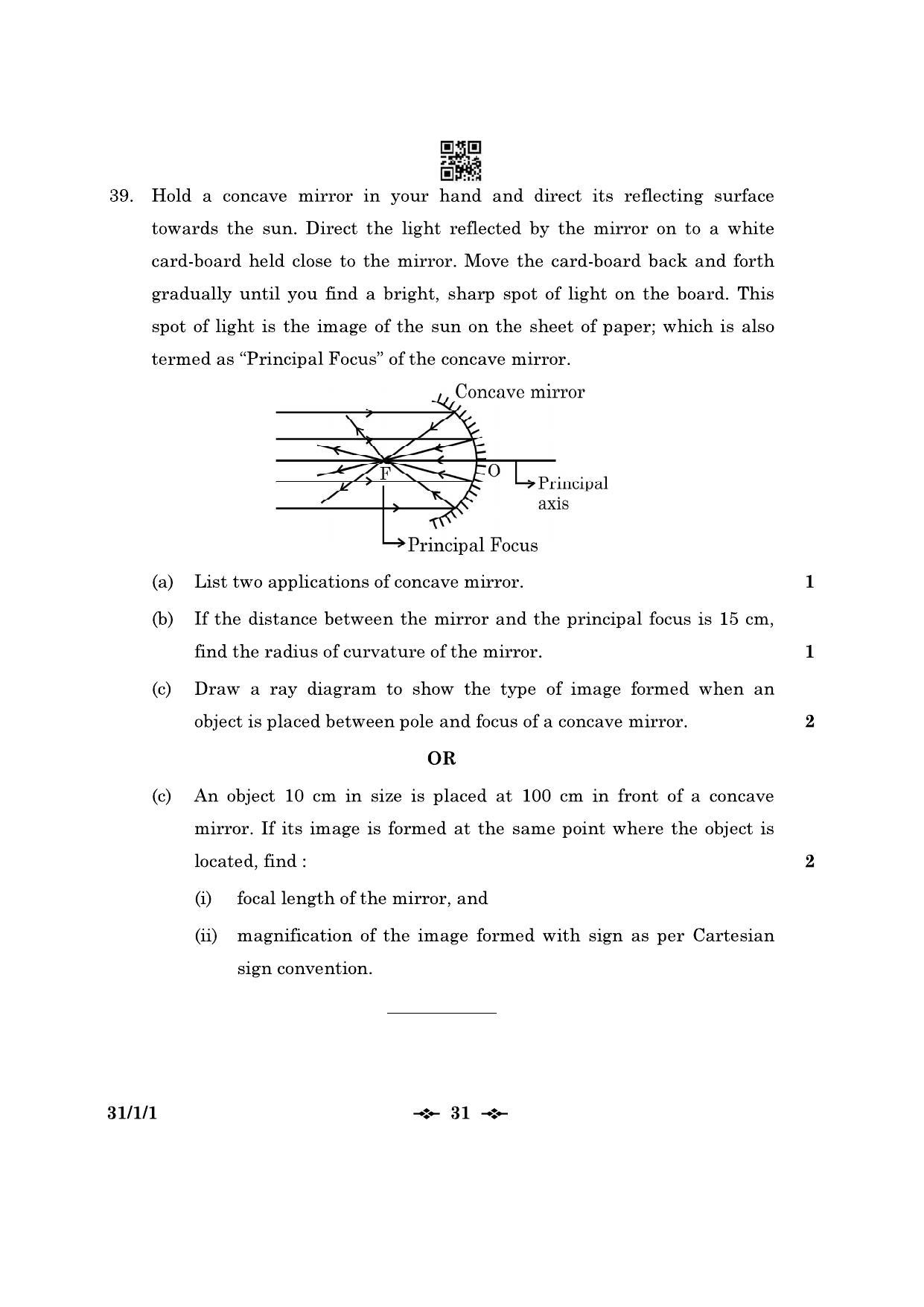 CBSE Class 10 31-1-1 Science 2023 Question Paper - Page 31