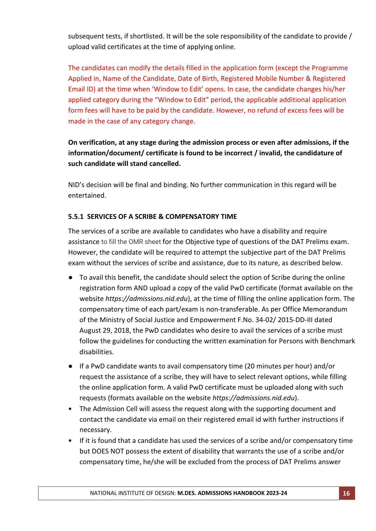 NID Entrance Exam (M.Des) - Page 16
