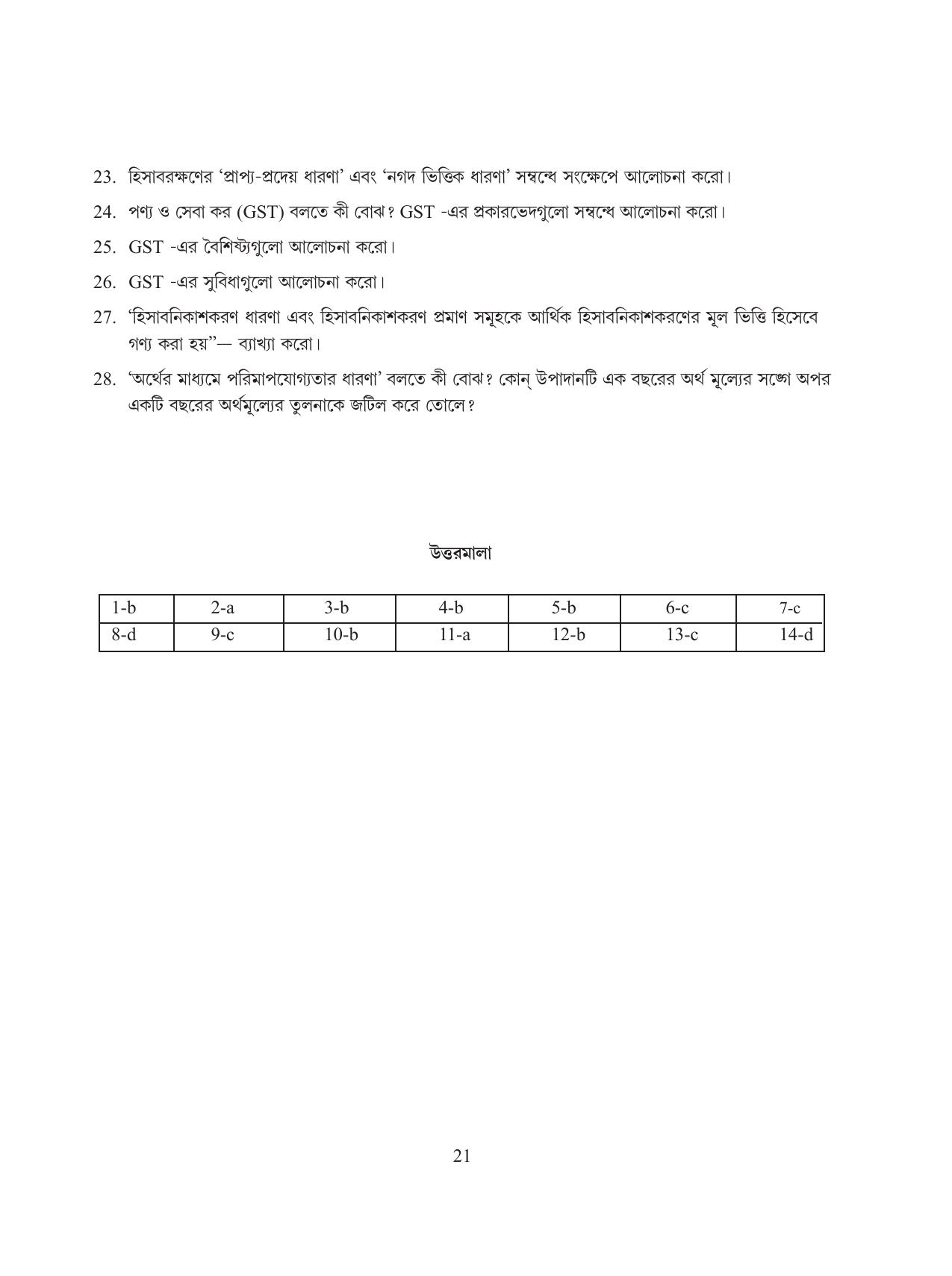 Tripura Board Class 11 Hishab Shastra Part-I & II Bengali Version Workbooks - Page 25