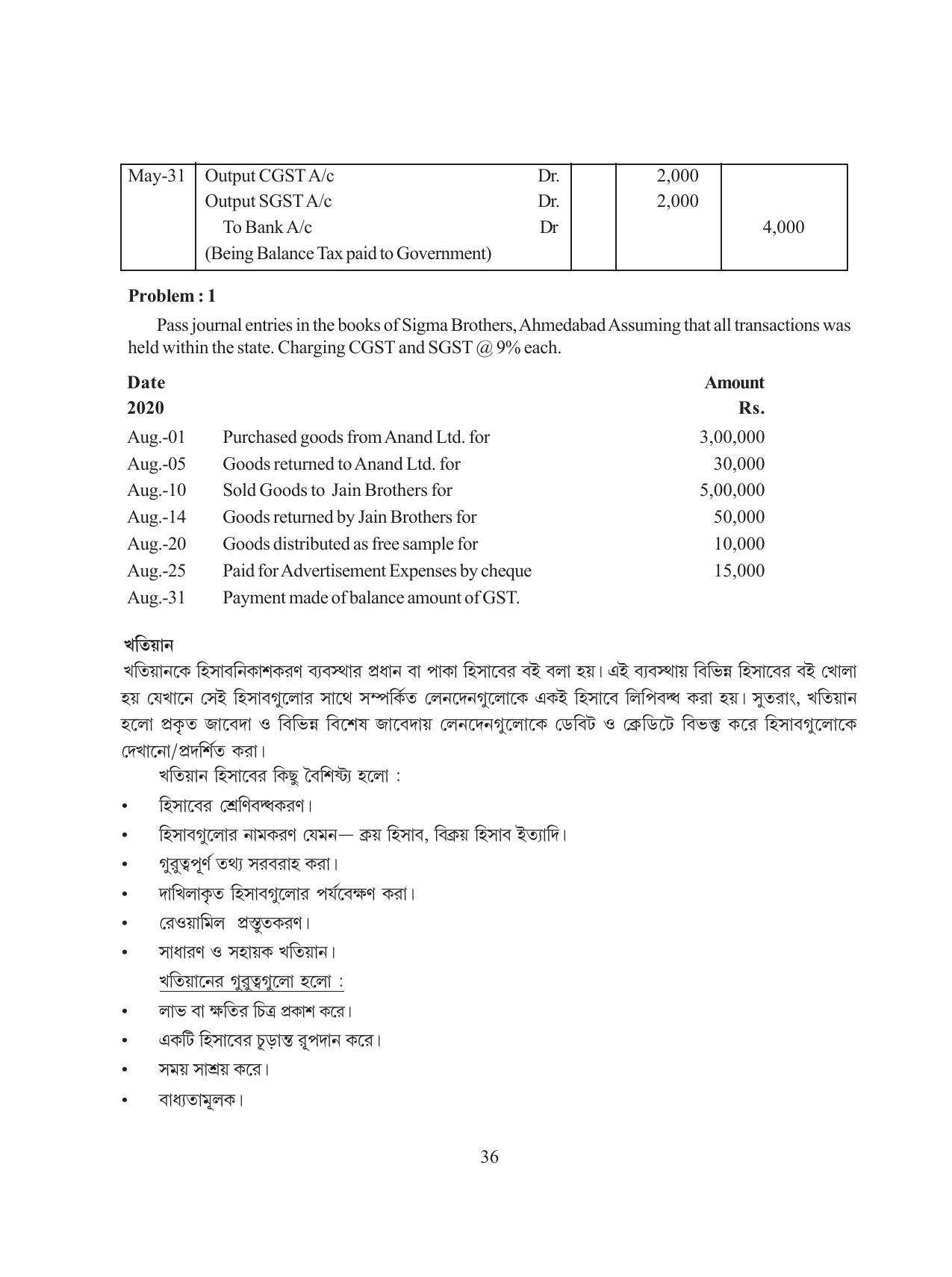 Tripura Board Class 11 Hishab Shastra Part-I & II Bengali Version Workbooks - Page 40