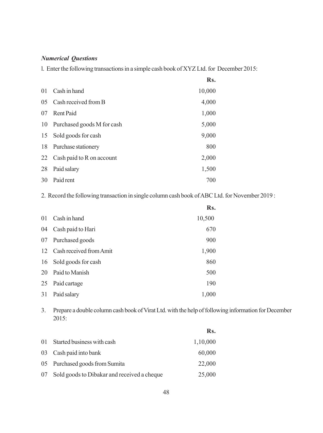 Tripura Board Class 11 Hishab Shastra Part-I & II Bengali Version Workbooks - Page 52
