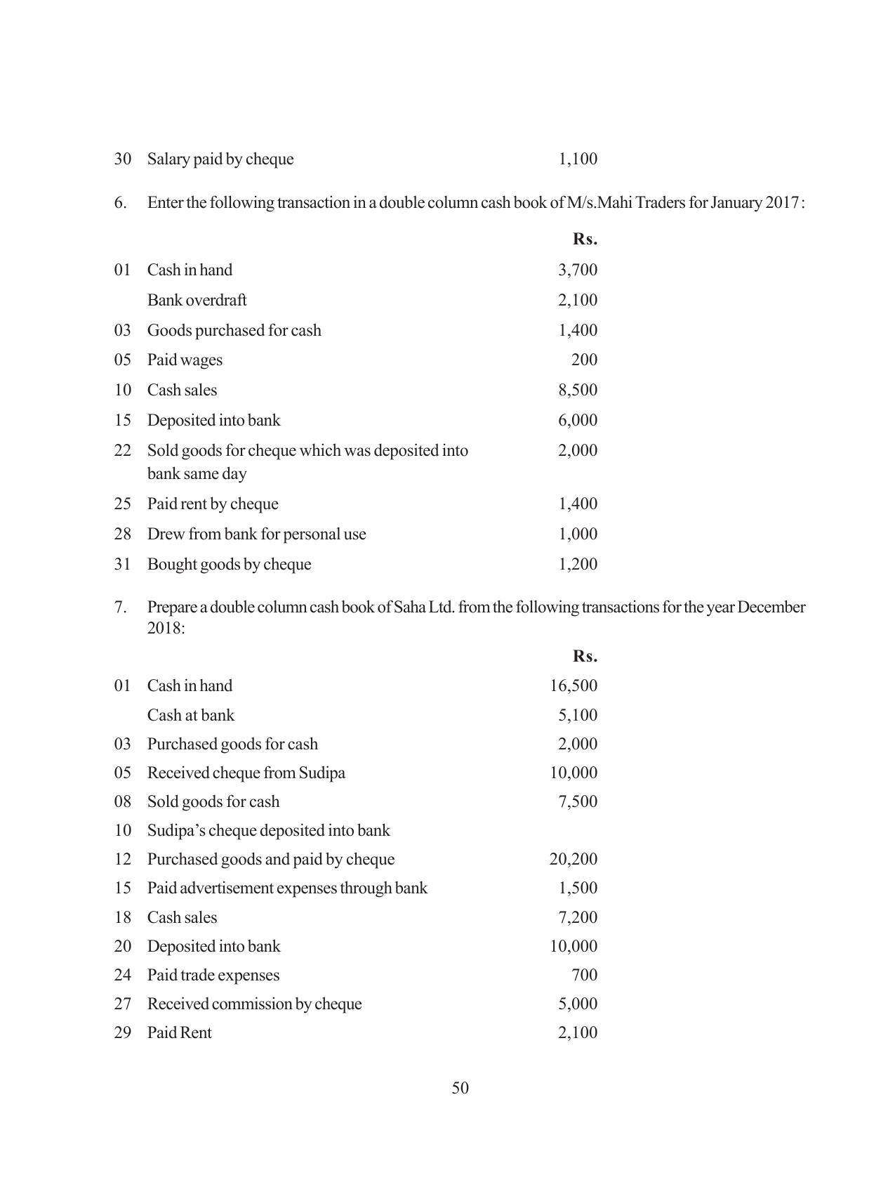 Tripura Board Class 11 Hishab Shastra Part-I & II Bengali Version Workbooks - Page 54