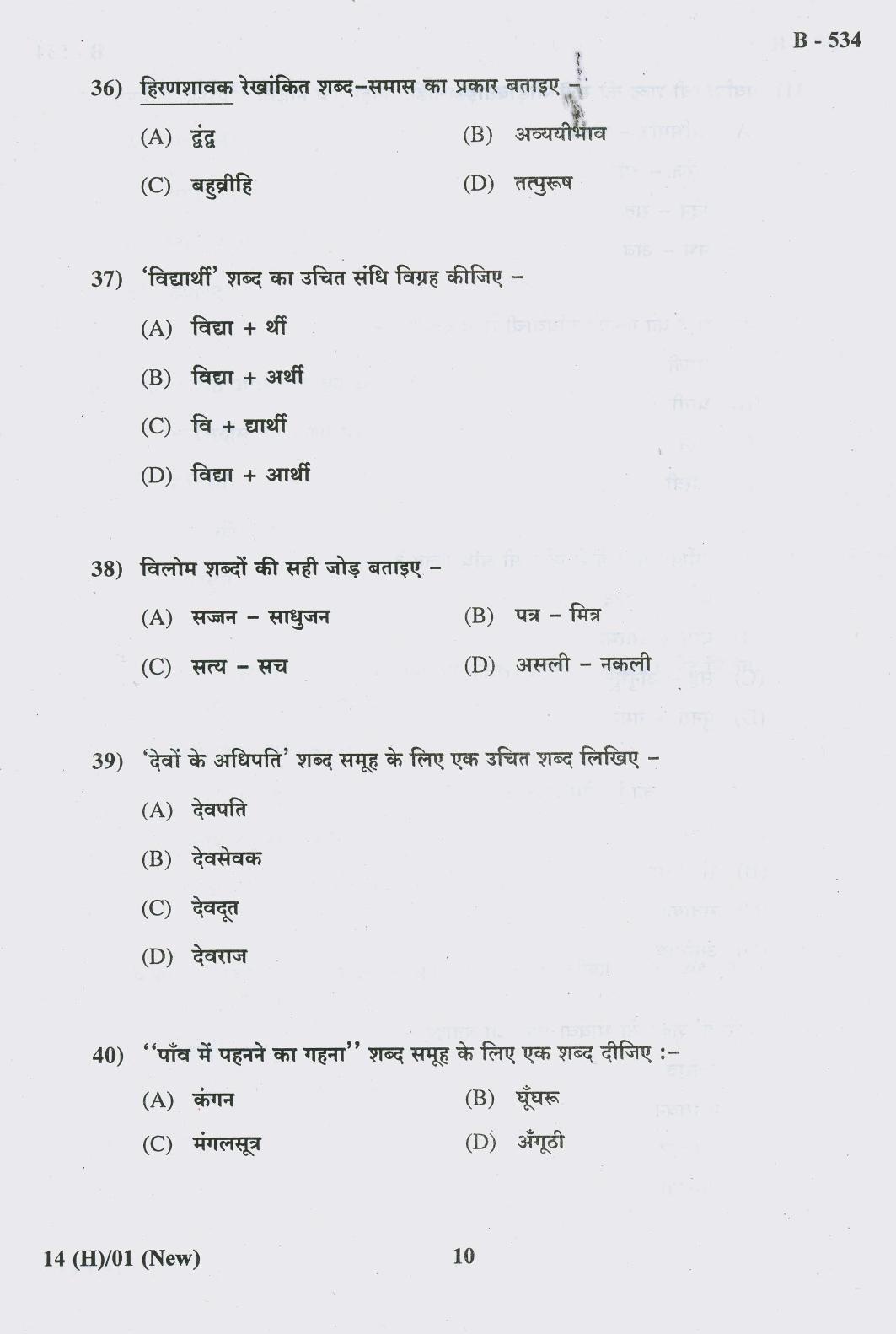 Gujarat Board Class 10th Question Paper 2018 - 14 (Hindi S.L)Hindi New Course( 10th GUJ MED) - Page 10