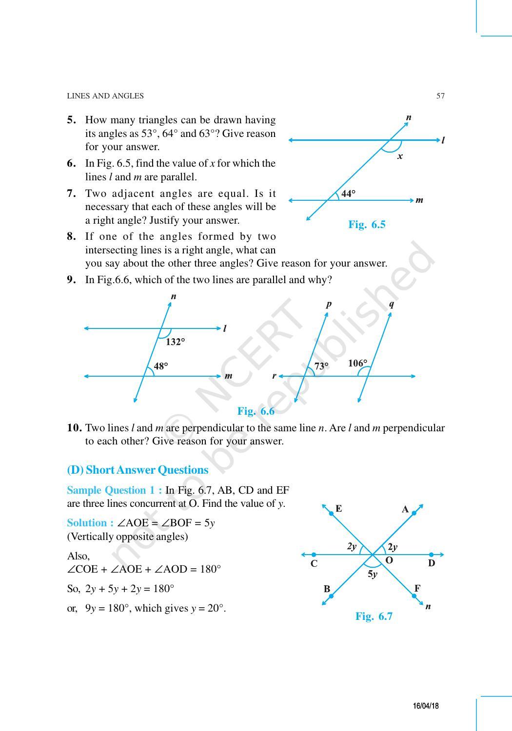 NCERT Exemplar Book for Class 9 Maths: Chapter 6 Lines and Angles - Page 4