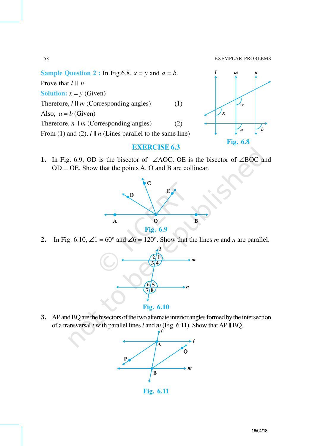 NCERT Exemplar Book for Class 9 Maths: Chapter 6 Lines and Angles - Page 5