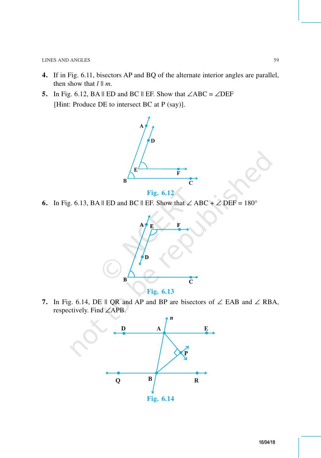 NCERT Exemplar Book for Class 9 Maths: Chapter 6 Lines and Angles - Page 6
