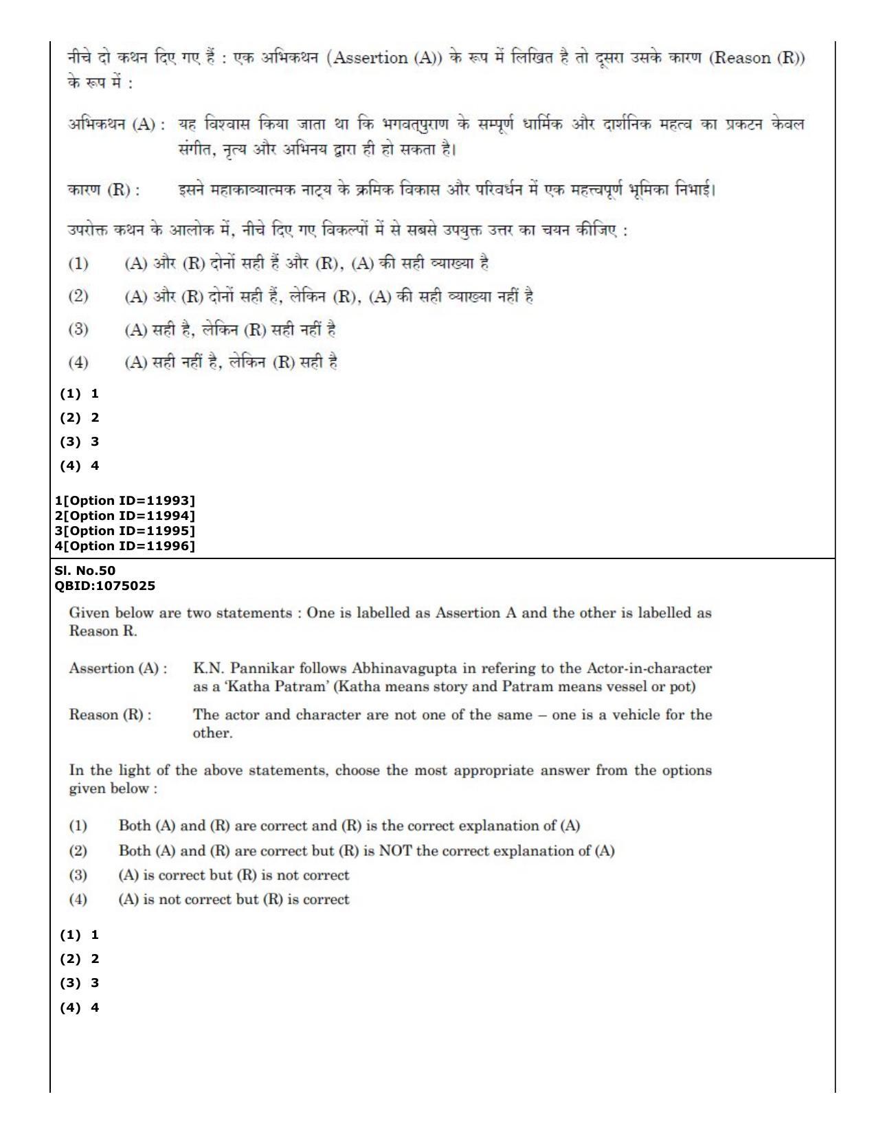 CUET (PG) 2022: PGQP-72 Art and Aesthetics (04-09-2022) Question Paper - Page 38