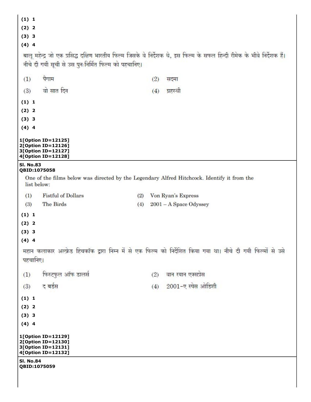 CUET (PG) 2022: PGQP-72 Art and Aesthetics (04-09-2022) Question Paper - Page 68