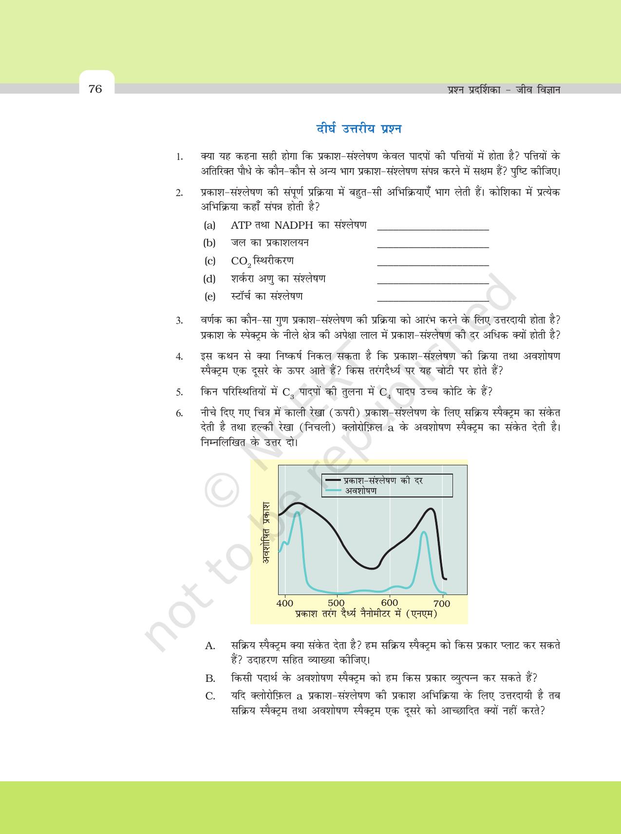 NCERT Exemplar Class 11: जीवविज्ञान अध्याय 13 (उच्च पादपो मे प्रकाश - संश्लेषण ) - Page 8