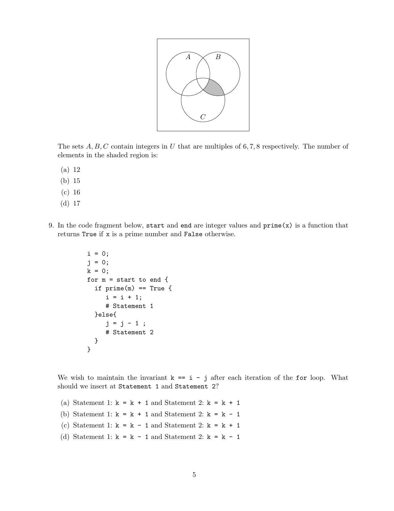 CMI Entrance Exam 2019 Question Paper MSc Data Science - Page 7
