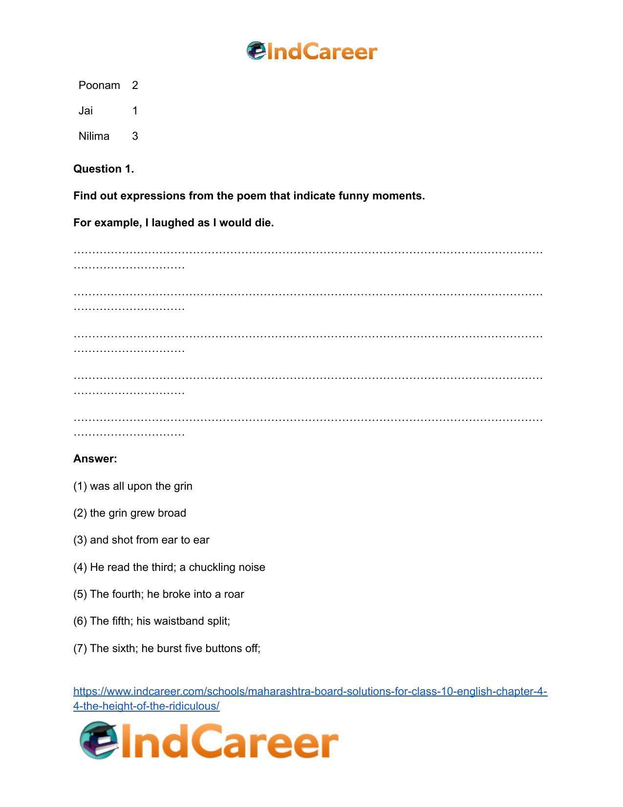 Maharashtra Board Solutions for Class 10- English: Chapter 4.4- The Height of the Ridiculous - Page 6