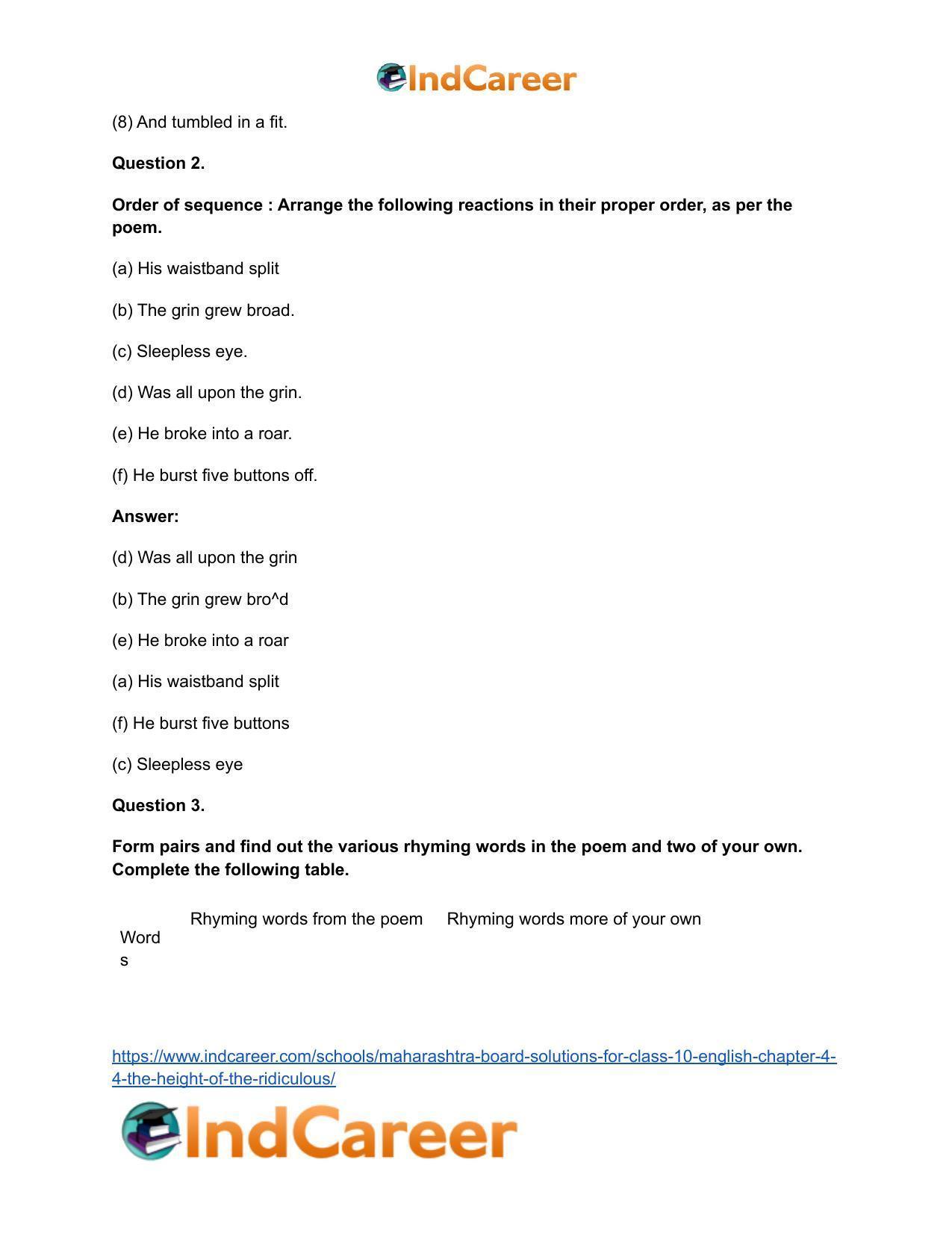 Maharashtra Board Solutions for Class 10- English: Chapter 4.4- The Height of the Ridiculous - Page 7
